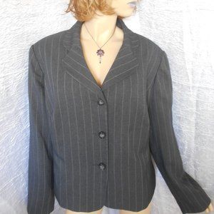 ISABELLA Striped Button Down Career Blazer Sz 22W